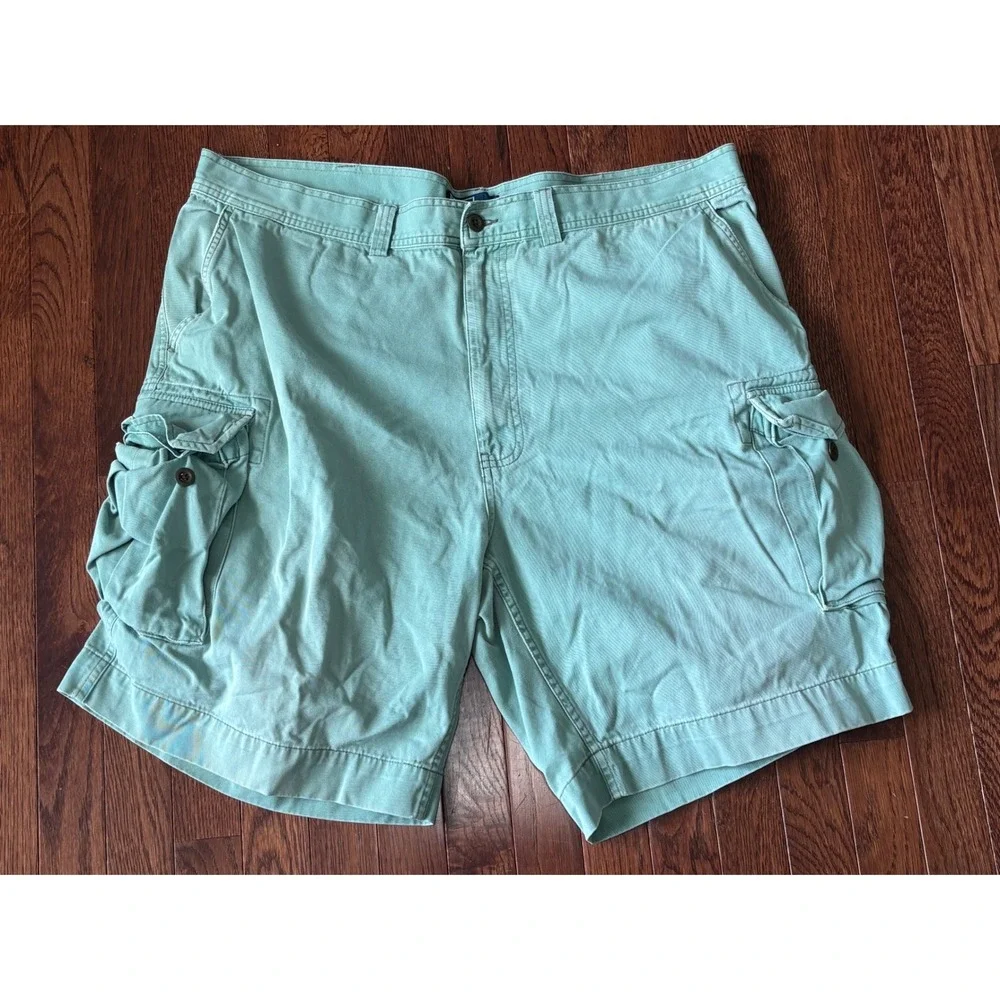 Polo Ralph Lauren Mens 42 Green Cotton Cargo Shorts Classic Fit Seafoam Utility
